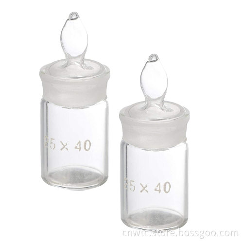 Interchangeable Ground Stopper Borosilicate Glass Low Form Laboratory Weighing Bottle